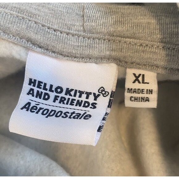AEROPOSTALE HELLO KITTY CAMPING FRIENDS CREW SWEATSHIRT SIZE XL HOODIE GRAY COZY - Picture 15 of 15